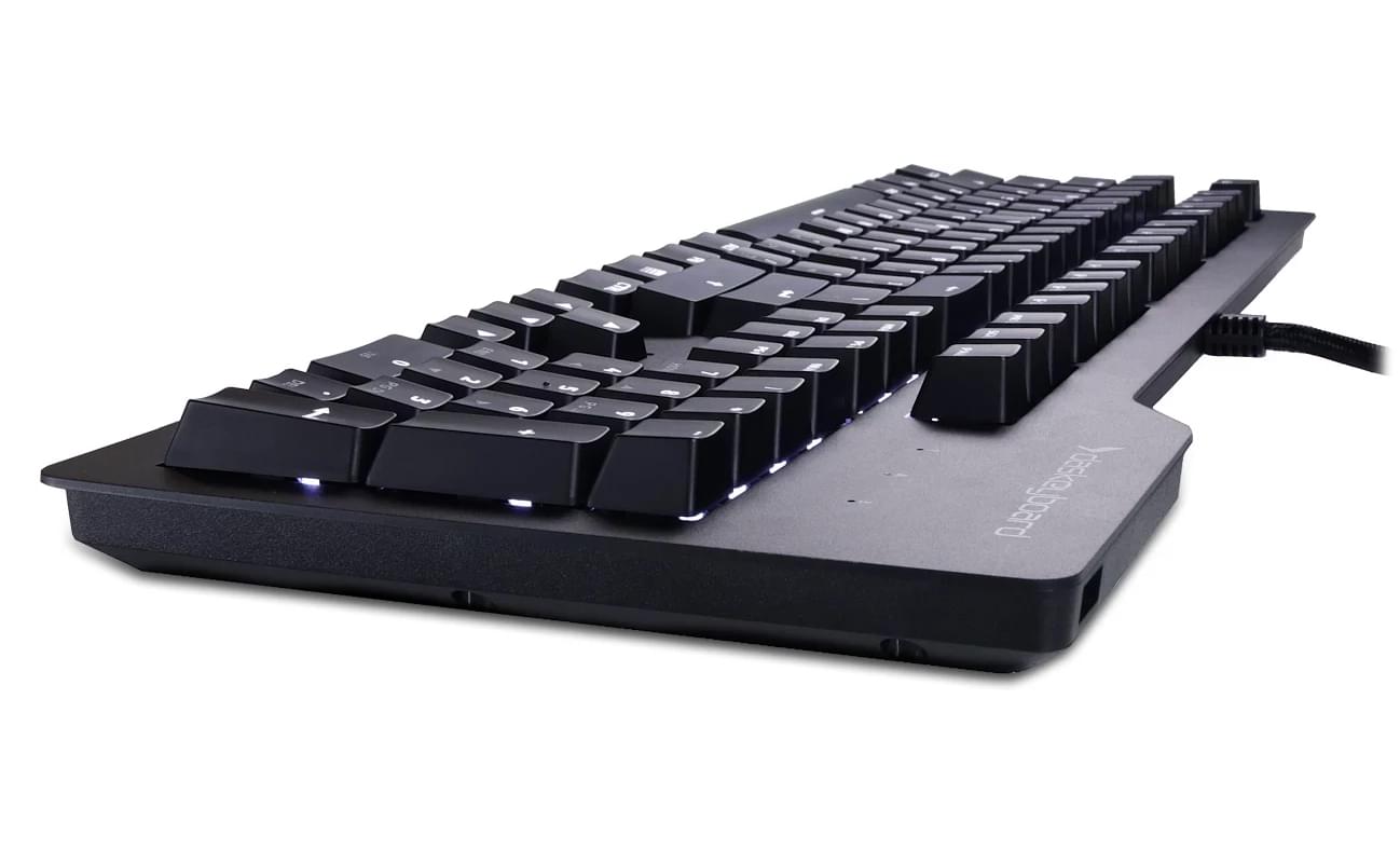 Prime 13 mechanical keyboard angled side view